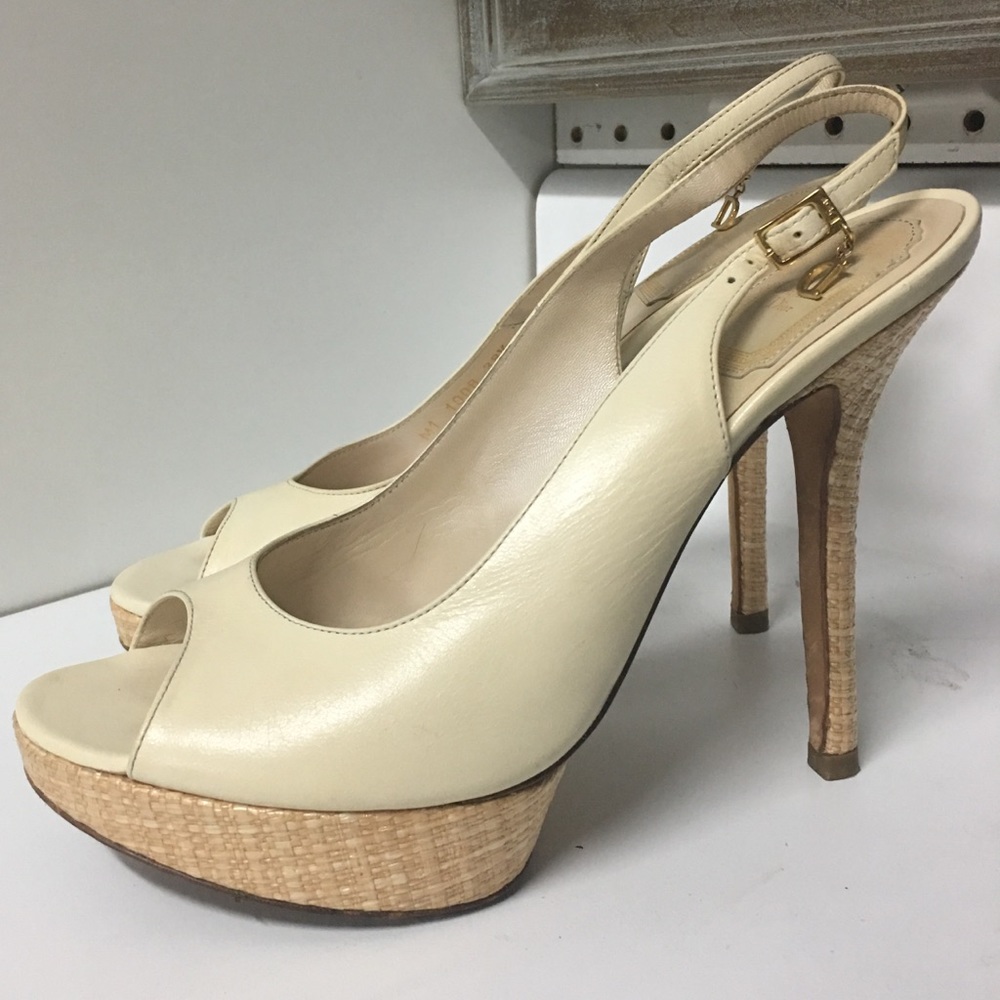 Christian Dior Sling Back Peep Toe Heel